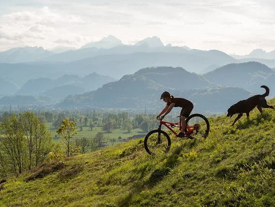 Young hotel experience mountainbiking